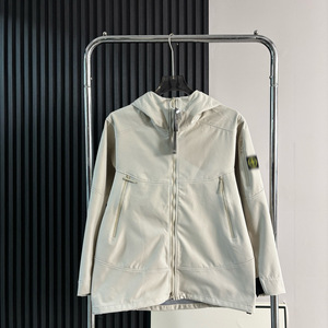 <span class=keywords><strong>Giacca</strong></span> Bomber Unisex in Acrilico Stile Americano High-Street con Zip e Cappuccio, Vestibilità Ampia, Tinta Unita, per Autunno - Product Image 3