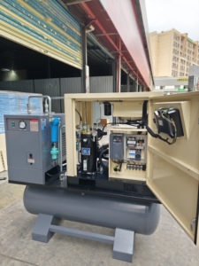 Compresor de Aire ZAKF para el Mercado Europeo, 5HP 3.7KW 230V IP55, Velocidad Fija, Integrado con Tanque de Aire, para la Industria de Procesamiento de Piedra - Product Image 4