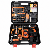 Ensemble de perceuses, outils à main, outils électroniques pour l'entretien domestique avec multimètre, fer à souder, coupe-fils, tournevis