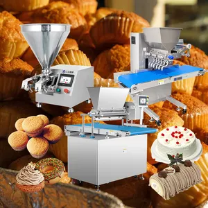 最高品質の多機能スイスロールケーキマシンカップケーキ製造機ケーキデポジターマシン