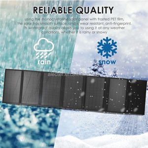 ALECTER Panneau solaire portable pliable en silicium monocristallin 60W Haute efficacité Écologique Chargeur USB Étanche IP65 - Product Image 2