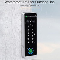 Cerradura TTLock con Bluetooth, Control de Acceso por Huella Dactilar y Reconocimiento Facial, IP66 Impermeable, Teclado Biométrico Metálico, Lector de Tarjetas MF para Puerta