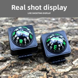 Nouvelle boussole <span class=keywords><strong>universelle</strong></span> en ABS, antichoc, étanche, avec affichage luminescent, portable, pour la randonnée en extérieur, type anneau de suspension - Product Image 4