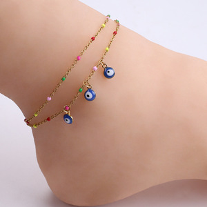 Chaîne de <span class=keywords><strong>cheville</strong></span> en acier inoxydable plaqué or et <span class=keywords><strong>argent</strong></span> pour femmes - Product Image 5