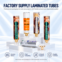 Tubes de dentifrice laminés en aluminium et plastique, emballage vide, impression UV personnalisée, bouchon à vis 12,7-35 mm, soins bucco-dentaires