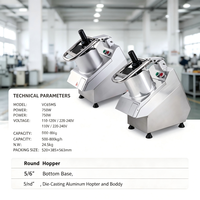 Machine multifonctionnelle pour le traitement des légumes, corps en aluminium moulé sous pression, coupe-légumes électrique pour trancher, hacher et couper en dés