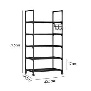 Porte-chaussures mural moderne en acier inoxydable à un seul niveau, réglable, organisateur de chaussures, étagère de rangement pour entrée, capacité de 6 à 10 L - Product Image 3