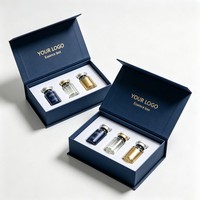 Boîte en carton écologique haut de gamme avec logo personnalisé, pour flacon cosmétique de 3 ml ou 2 ml, avec doublure en éponge et fermeture magnétique
