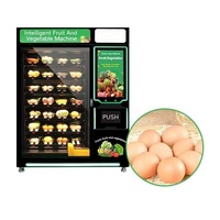 Distributeur automatique de produits frais d'usine avec support multilingue, unité de service libre en chaîne du froid pour fruits de mer, fruits, légumes et viande