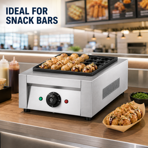 Máquina Comercial Eléctrica para Takoyaki de 2kW, de Acero Inoxidable, con Placa Antiadherente, para Restaurantes y Tiendas de Snacks - Product Image 5