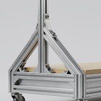Porte-vêtements sur pied en aluminium, présentoir de rangement minimaliste en panneau éco-responsable pour vêtements