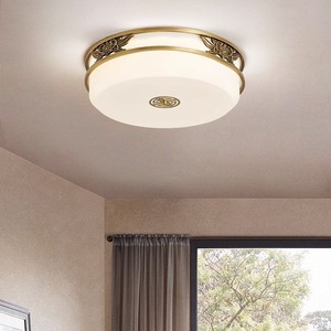 Plafonnier LED Minimaliste Moderne Nouveau Style Chinois Lampe Tout en Cuivre pour Salon Chambre et Bureau Créatif Tout en Cuivre - Product Image 6