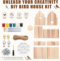 Grande maison à oiseaux en bois à faire soi-même pour enfants, kit de construction de maison à oiseaux en bois