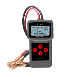 Probador Digital de sistema de batería de motocicleta y coche, MICRO-200 Pro 12v 24v, con abrazadera de metal, nuevo producto