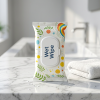 Lingettes humides hypoallergéniques, fournisseur d'or, fabricant premium, logo personnalisé, lingettes nettoyantes non tissées en gros