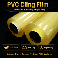 Film alimentaire en PVC sur mesure, film alimentaire pour l'emballage des aliments en supermarché, vente chaude