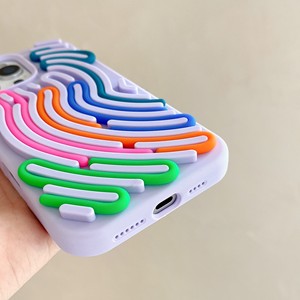 เคสซิลิโคนลายจุด DIY สนุกๆ สำหรับ iPhone 17 16 15 14 13 Pro Max ป้องกันการกระแทก ดีไซน์สร้างสรรค์ - Product Image 3