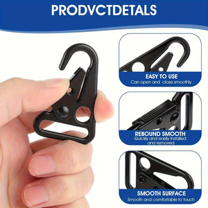 Mosquetón Táctico <span class=keywords><strong>de</strong></span> 32mm, Llavero, Gancho Metálico para Senderismo, Estilo HK, Clip Grande para Paracord, Accesorio para Bolsa - Product Image 3