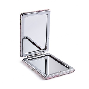 Top Sale Custom Pocket White Pink <b>Rectangle</b> Compact <b>Mirror</b> for Girls Travel Makeup <b>Mirror</b> - Product Image 4