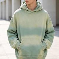 Sweat à capuche personnalisé avec logo imprimé délavé effet soleil, vente chaude, vêtement à capuche quotidien avec logo OEM