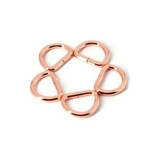 Gekleurde Hardware Rose Gold <span class=keywords><strong>Split</strong></span> <span class=keywords><strong>D</strong></span>-Vorm Riem <span class=keywords><strong>Ring</strong></span> Op Maat Metalen Gesp Voor Tas - Product Image 1
