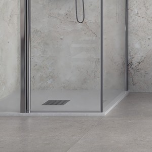 Kamalu KPX2800 Moderna Cabina Doccia 70x120 con Porta a Battente e Fissa in Vetro Temperato con Telaio in Alluminio per Hotel e Ville - Product Image 6