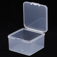 Échantillon gratuit PP plastique transparent carré rectangle cube boîte de rangement conteneur boîte pour l'emballage pièces de quincaillerie petits outils cadeaux