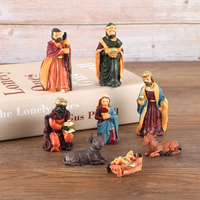 Ornements de micro-paysage, scène de la Nativité, décorations de Noël, figurines religieuses, trois mages, sainte famille, ferme