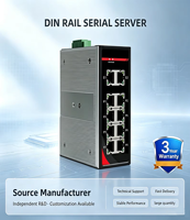 Servidor de 8 Puertos Seriales Montado en Riel, RS485 a Ethernet, Red de Grado Industrial, Transmisión Transparente, Fabricante