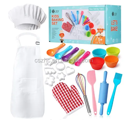 Ensemble d'outils de cuisine en silicone personnalisés ensemble de cuisson en silicone pour enfants outils de biscuits à gâteaux personnalisés