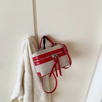 Tas Selempang Kotak Premium Warna Kontras Patchwork Tren Baru Musim Semi Musim Panas