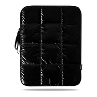 Étui pour ordinateur portable en nylon matelassé portable, housse souple rembourrée pour ordinateur portable de 13, 14, 15,6 pouces, housse pour ordinateur portable pour l'hiver, plus douce pour la portabilité