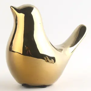 12.5センチメートルGolden Ceramic Porcelain Bird For Decor Decoration Ornament