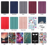Étui pour tablette en cuir PU magnétique à trois volets avec fonction de mise en veille/réveil automatique pour Samsung A9 Plus A8 A7 A6 S6 S7 S8 S9 Lite pour iPad 10.9 10.2 9.7