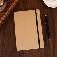 Carnets de notes kraft ligne A5 GF avec logo personnalisé cahiers de composition à couverture rigide lignée au collège avec sangle