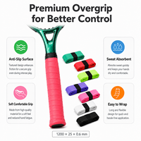 Cinta de Agarre para Raqueta de Bádminton, Pickleball, Tenis y Pádel de Alta Calidad, PU Suave, Cómoda, Antideslizante y Absorbente de Sudor