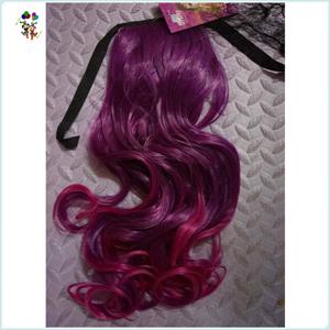 Extensions de cheveux naturels longs ondulés avec ruban enroulé pour femme, couleur rouge, HPC-0184 - Product Image 5