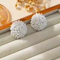 Pom Pom mot lettre bijoux et accessoires Post connecteur perlé boucle d'oreille