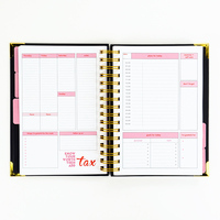 Carnet personnalisé en gros avec LOGO 2024 A5 Noir Spirale Agenda hebdomadaire de bien-être Objectifs Journal Planificateur Carnet Coffret cadeau
