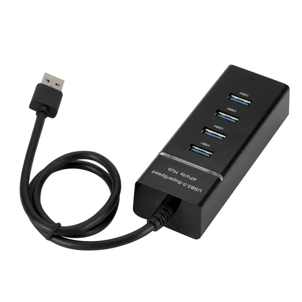 Fast Delivery 1.2m USB3.0 4 ports Mini Hub For PC Laptop USB Hub Extender Cable Computer Accessories