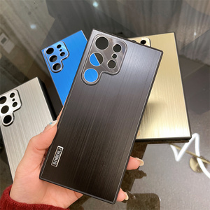 2024 nouvelle coque de téléphone à panneau arrière en métal brossé de haute qualité pour <span class=keywords><strong>samsung</strong></span> galaxy S25 S24 S23 S22 S21 Plus ultra - Product Image 2