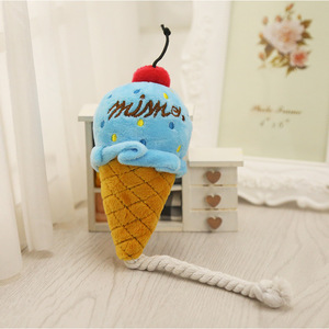 ของเล่นแมวรูปไอศกรีม สีชมพู สีฟ้า มีเสียงบีบ ของเล่นตุ๊กตาสำหรับสัตว์เลี้ยง สุนัข และแมว - Product Image 5