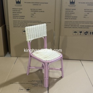 Chaise Enfant en Rotin Tressé Artisanale Écologique et Sûre pour Événements Extérieurs – Sièges Enfants Premium à Louer - Product Image 2