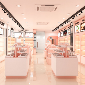 Escaparate cosmético de madera de moda para Perfume y cuidado de la piel Tienda de maquillaje al por menor Decoración de muebles - Product Image 1