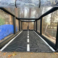 Abri de voiture gonflable étanche et anti-poussière, tente de stockage extérieure pour voiture, tente d'exposition de voiture gonflable transparente