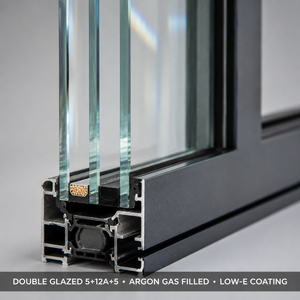 Fenêtre <span class=keywords><strong>coulissante</strong></span> en aluminium robuste avec <span class=keywords><strong>rail</strong></span> à rupture de pont thermique et <span class=keywords><strong>double</strong></span> vitrage, <span class=keywords><strong>porte</strong></span> <span class=keywords><strong>coulissante</strong></span> <span class=keywords><strong>sur</strong></span> mesure pour balcon d'appartement ou terrasse - Product Image 6
