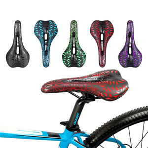 Selim de bicicleta macio e confortável, assento de bicicleta de couro pu para <span class=keywords><strong>mountain</strong></span> <span class=keywords><strong>bike</strong></span> e estrada, à prova de choque - Product Image 2