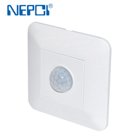 Interruptor de Pared con Sensor de Movimiento por Radar de Microondas Inteligente NEPCI XJY-QB-100-55, Distancia de Detección de 6-8M, Interruptor de Retardo de Luz