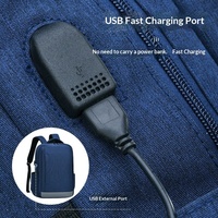 Sac à dos pour homme, idéal pour les voyages d'affaires, imperméable, simple, avec port USB, léger, pour ordinateur portable, tendance et en stock
