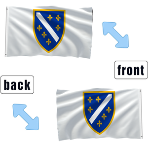 <span class=keywords><strong>Bandera</strong></span> <span class=keywords><strong>de</strong></span> <span class=keywords><strong>Bosnia</strong></span> y Herzegovina <span class=keywords><strong>de</strong></span> 3x5 pies, escudo <span class=keywords><strong>de</strong></span> armas bosniano, <span class=keywords><strong>bandera</strong></span> <span class=keywords><strong>de</strong></span> poliéster <span class=keywords><strong>de</strong></span> doble cara para exteriores, para decoración patriótica - Product Image 2